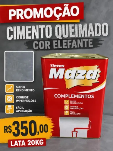Cimento queimado Maza cor elefante