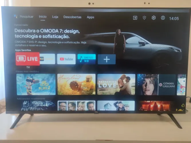 SMART TV TCL 43" FULL HD 43S5400A ANDROID TV HDR10+ SEMI NOVA COM NOTA FISCAL