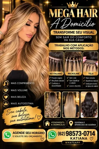 Mega hair a domicílio