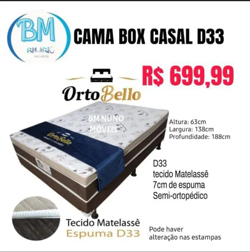 Cama Box casal espuma D33