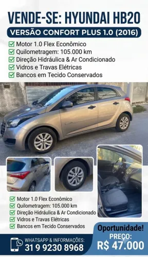 Hyundai HB20 Comf./c.plus/c.style 1.0 Flex 12V 2016