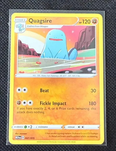 Carta Pokemon Quagsire 007/015 Coleção McDonalds 2024 Estados Unidos