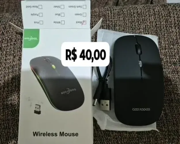 Mouse USB rgb recarregável
