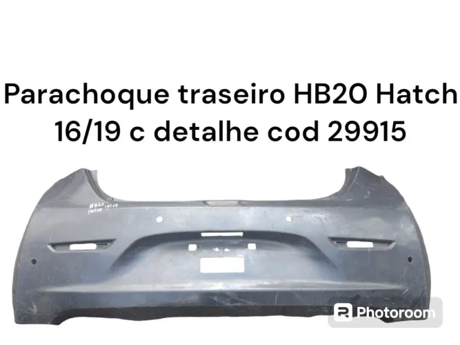 Parachoque traseiro hb20 hatch com detalhe