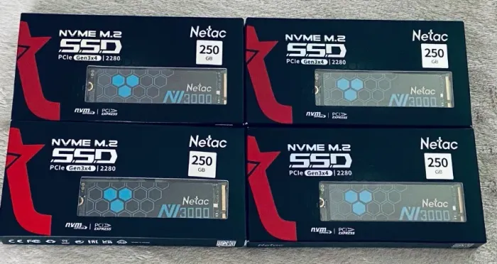 SSD Netac NV3000, 250GB, M.2 NVMe, 2280, Leitura 3000MBs e Gravação 1400MBs