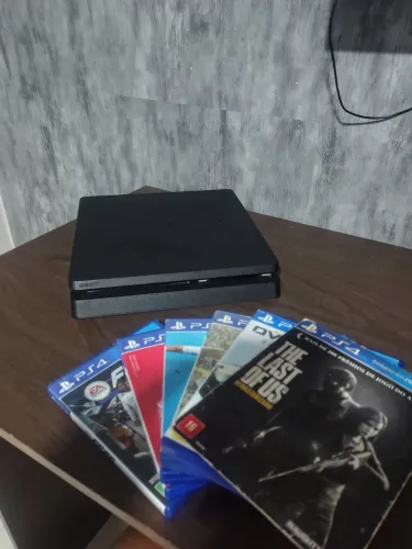  VENDO PS4 SLIM 500 GB + JOGOS FÍSICOS