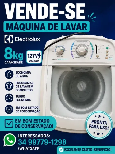 Marquina de levar 8kg Eletrolux