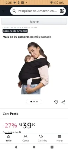 Sling canguru bebe