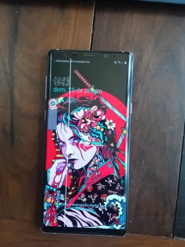 Samsung Note 9 com manchas na tela acompanha 2 capinhas