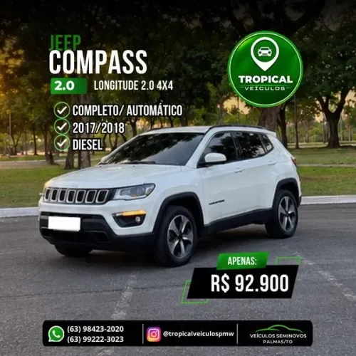 Jeep Compass Longitude 2.0 4X4 Dies. 16V Aut. 2018