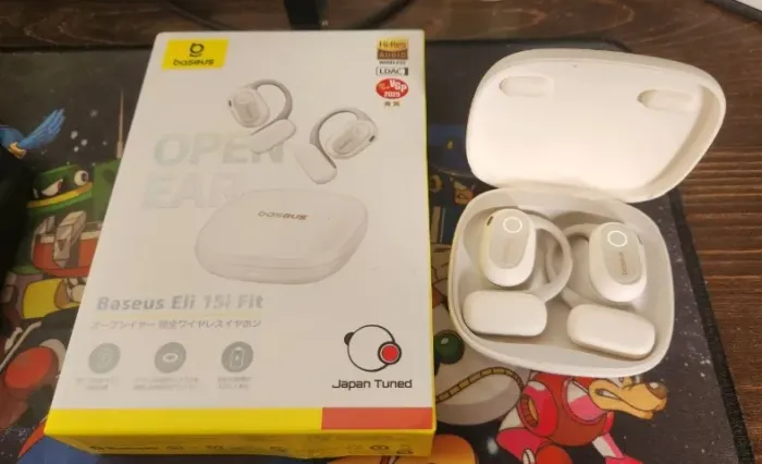 Fone de ouvido Baseus Eli 15i Fit Open Ear Bluetooth Stellar White