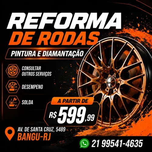 Reforma de Rodas | Pintura, Diamantação, Solda e Desempeno