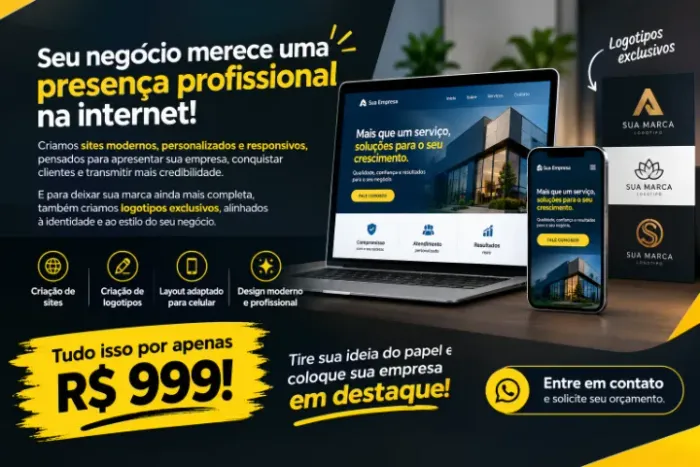 Criação de Site profissional + Logotipo