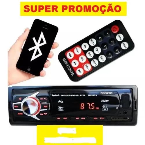 Radio Bluetooth Mp3 Fm Usb Aux Sd Controle - 1 Ano Garantia- Ja Instalado