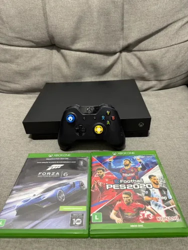 XBOX ONE X 1 TERA + JOGOS EDIÇÃO + CONTROLE ORIGINAL