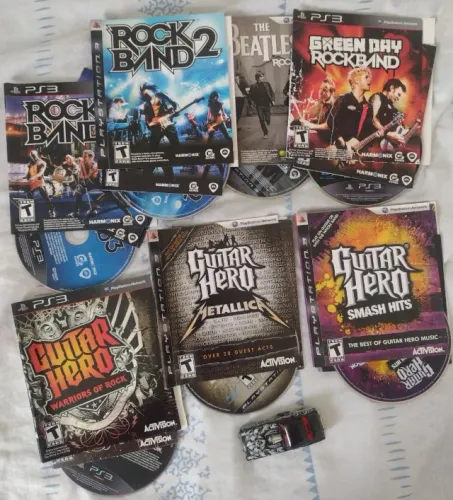 PS3 Coleção Guitar Hero+ RockBand