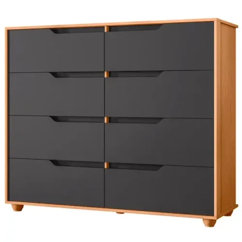 Cômoda Doble 8 Gavetas Albatroz 136 cm