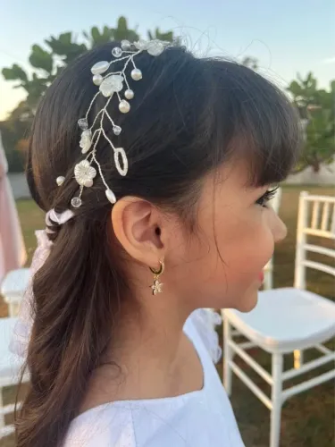 Tiara de Pérolas Daminha/ Florista