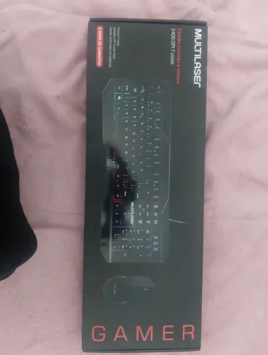Combo teclado e mouse multilaser 2400 dpi 7 cores