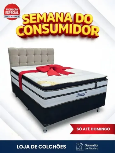 Cama box casal Molas Pocket - Linha Premium