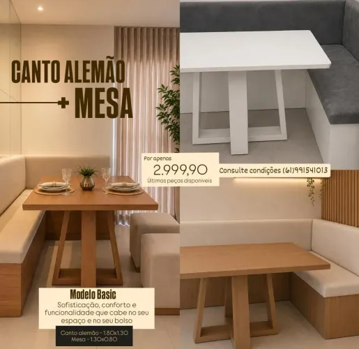 Canto alemão e mesa/ promocional