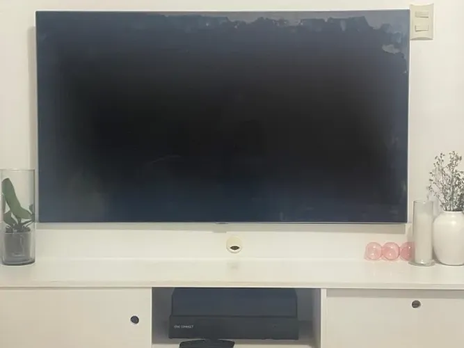 Tela de Tv Samsung 55 polegadas 4k e controle remoto para retirada de peças