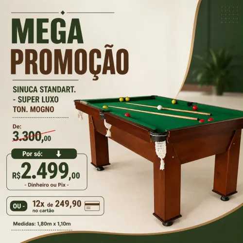 Mesa de sinuca residencial