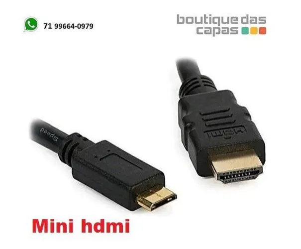Cabo mini hdmi x Hdmi Versão 1.4 3d Full Hd 1,80 Metro 10.2 gbps