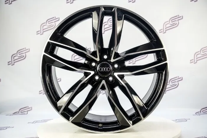 Rodas Audi Rs6 Preto Diamantado Brilhante 5x112 - 21x9,5 aro 21 tala 9,5
