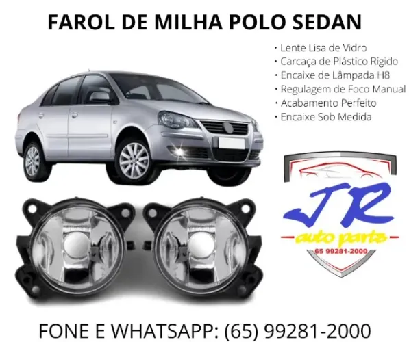 Par farol de milha Polo Sedan