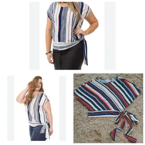 Blusa cativa plus listrada