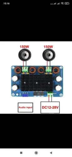Mini Amplificador 300w. 150 + 150w. Pancadão !!!