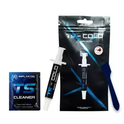 Pasta Térmica Implastec TS Cold 4g 10.5W/MK - WZetta