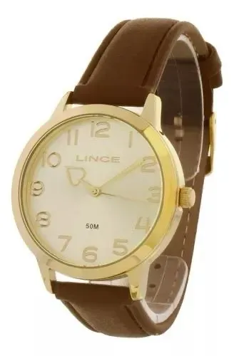 Relógio feminino pulseira couro- Lince Original
