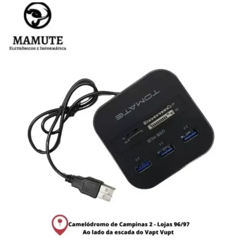 Leitor De Cartão Hub Usb 7 Portas Mst 008