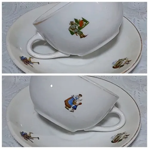 Xícara De Chá Porcelana Mauá Motivo Infatil Para Coleção