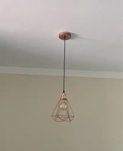 Luminária Pendente Aramado Diamante