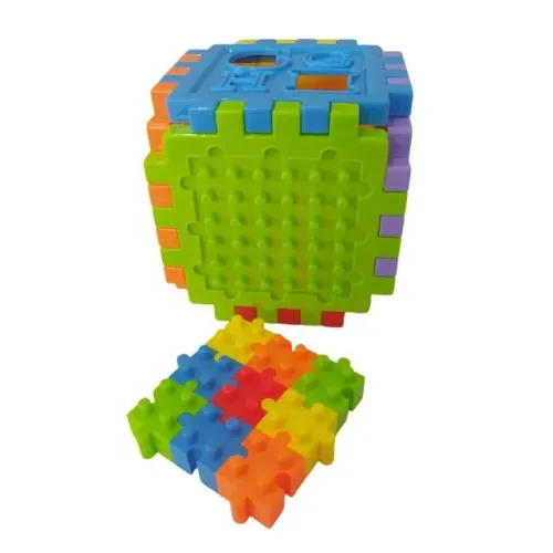 bloco quebra cabeça 7557 10x10cm  well kids