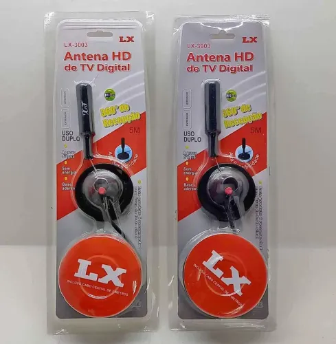 Antena Digital HD LX-3003 - 360° de Recepção - 5 Metros