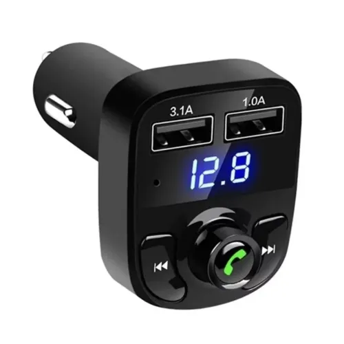 X8 Kit Mãos Livres Bluetooth Carro Sem Fio Transmissor Fm Mp3 Player Carregador Duplo