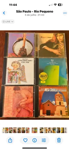 Coleção de 12 CDS de canto coral & voz individual