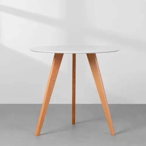 Mesa de Jantar Redonda Nova Branco
