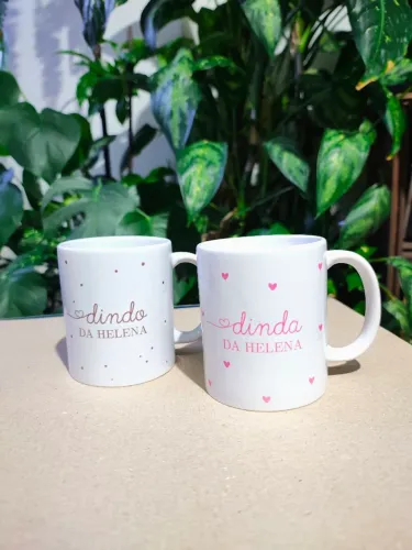 Canecas personalizadas Dinda e Dindo