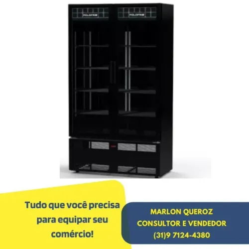 Refrigerador de Bebidas 2 Portas Polo Fio All Black