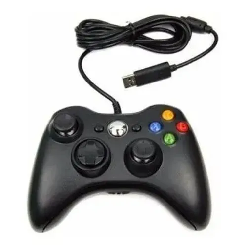 Controle para xbox 360 com fio joystick tv pc 