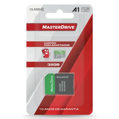 Cartão de Memória Micro SD 32GB Classe 10 - MasterDrive