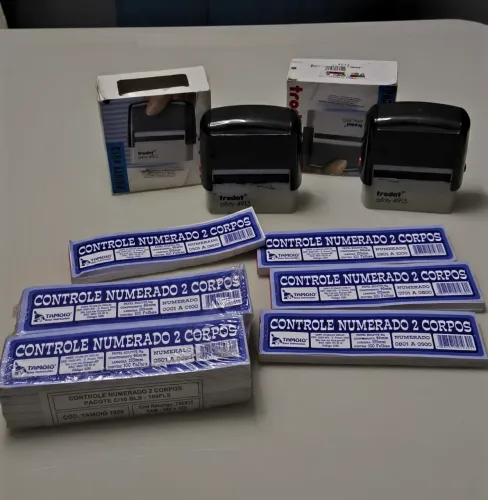 Controles numerados Tamoio e Carimbos