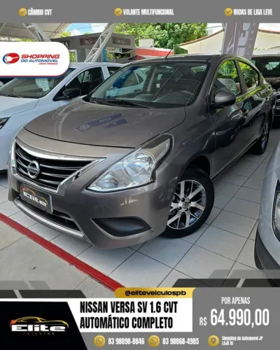 NISSAN VERSA SV 1.6 CVT AUT. COMPLETO FLEX 2018