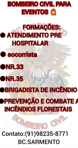 Bombeiro civil para eventos 