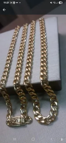 Corrente Grumet Italiana 1x1 em Ouro 18k
